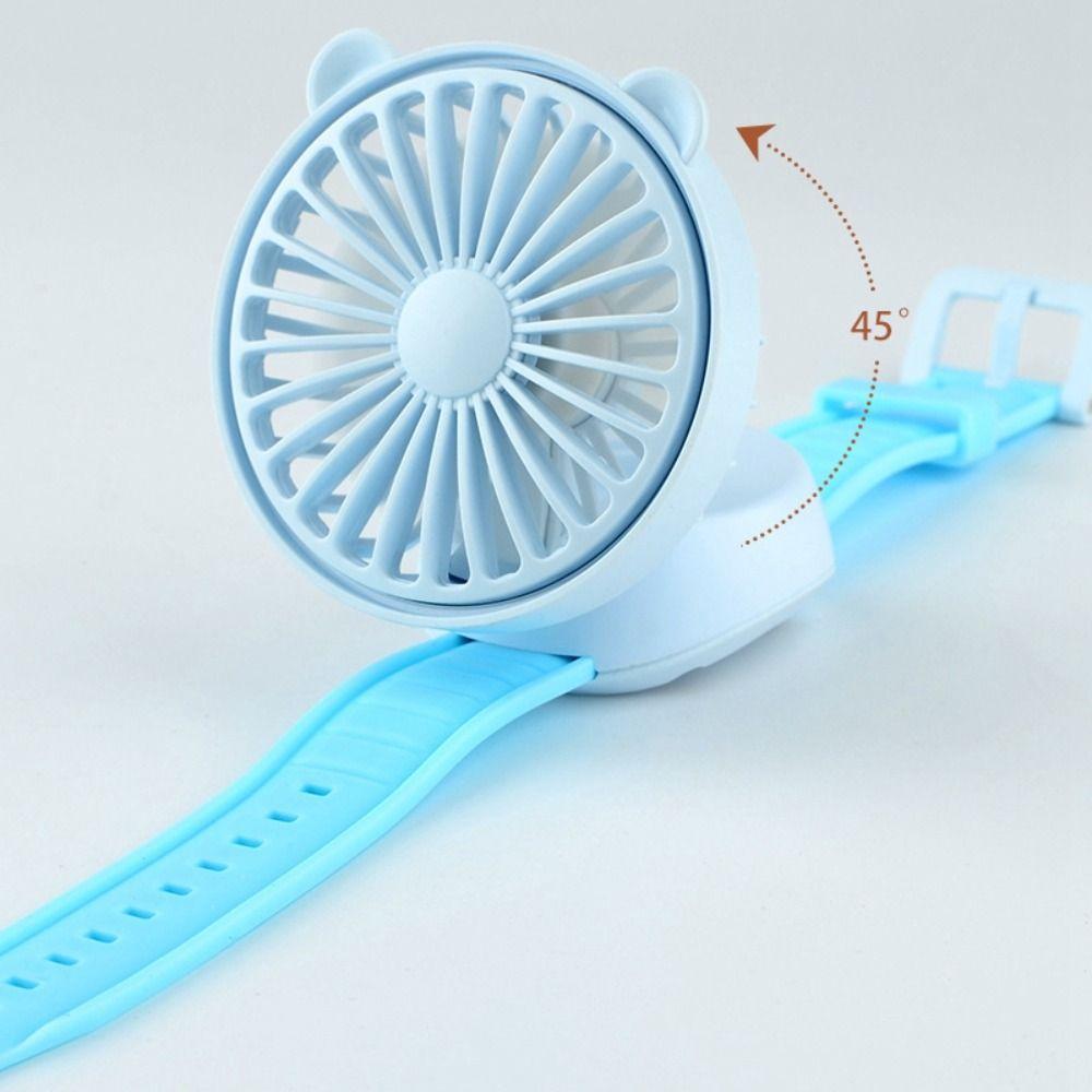 Portable Watch Small Fan Rechargeable Bracelet Fan Creative Wrist Electric Fan Student