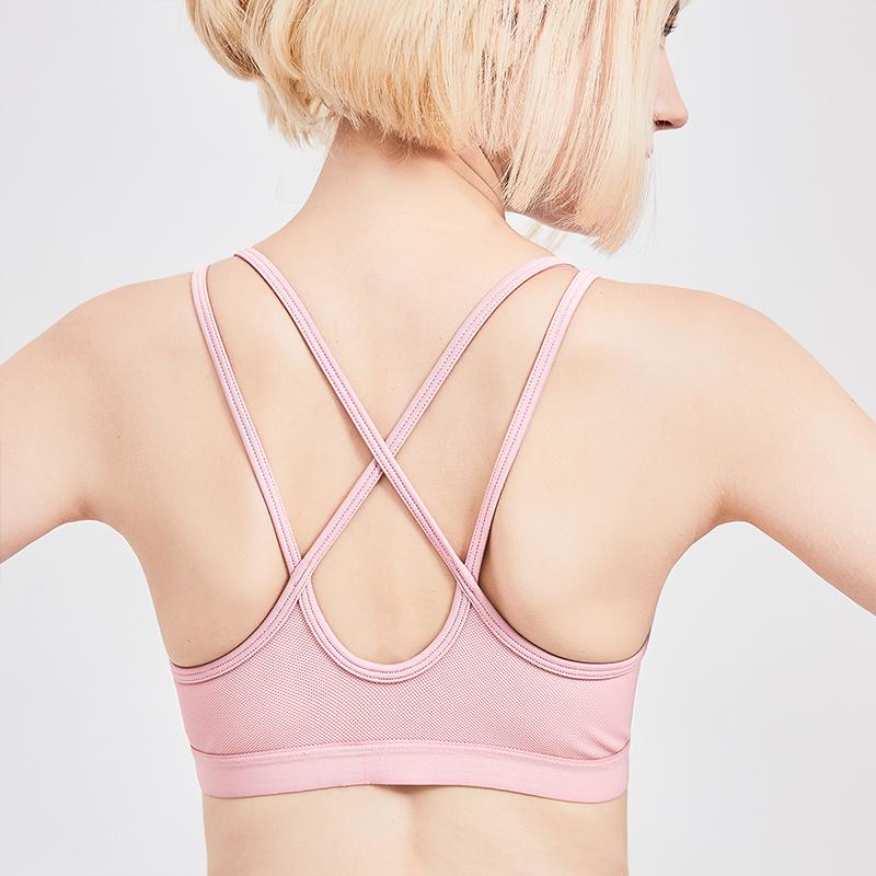 BWELL casual skin friendly vest style cross back beauty without steel ring sports bra