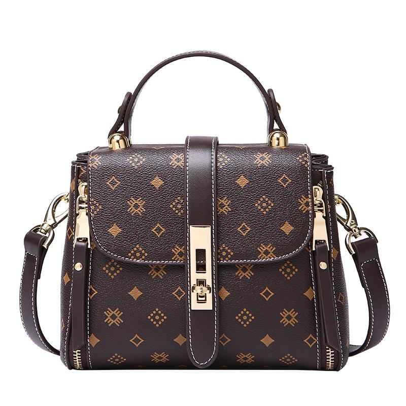 Новинка 2023 года, кожаная сумка-ведро, ручная женская сумка в стиле ретро, модная универсальная сумка через плечо на одно плечо