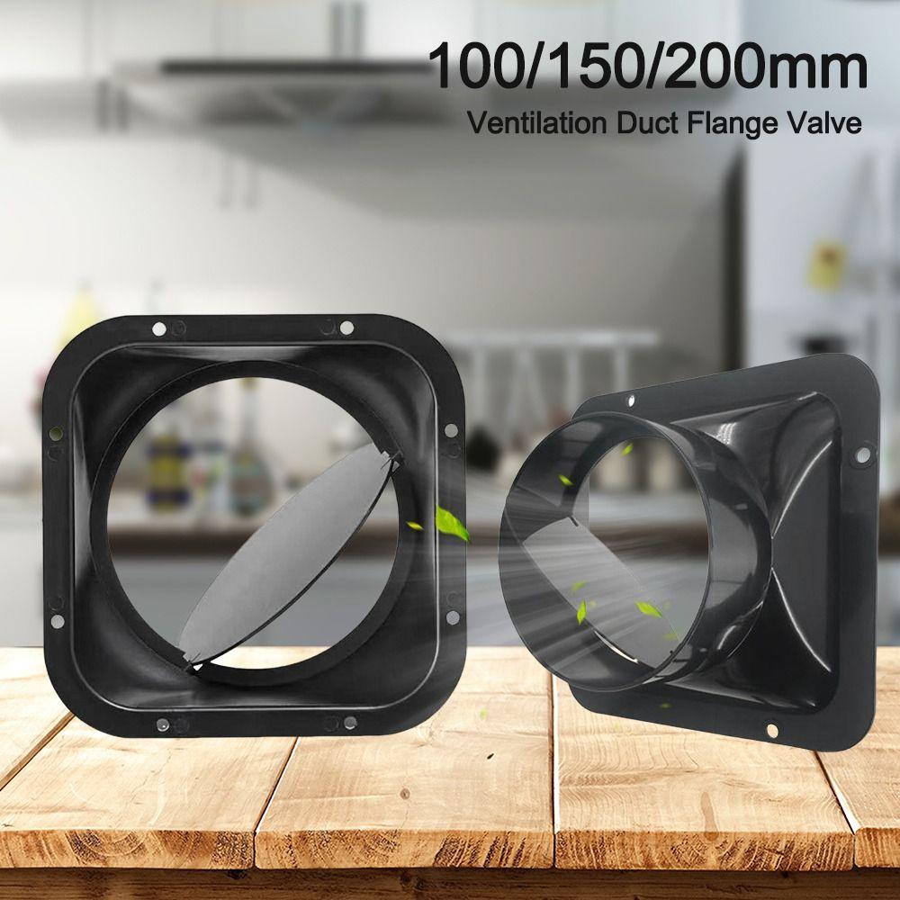100/150/200mm Pipe Check Valve ABS Pipe Draft Blocker Exhaust Fan Hose Proof Valve Home Kitchen