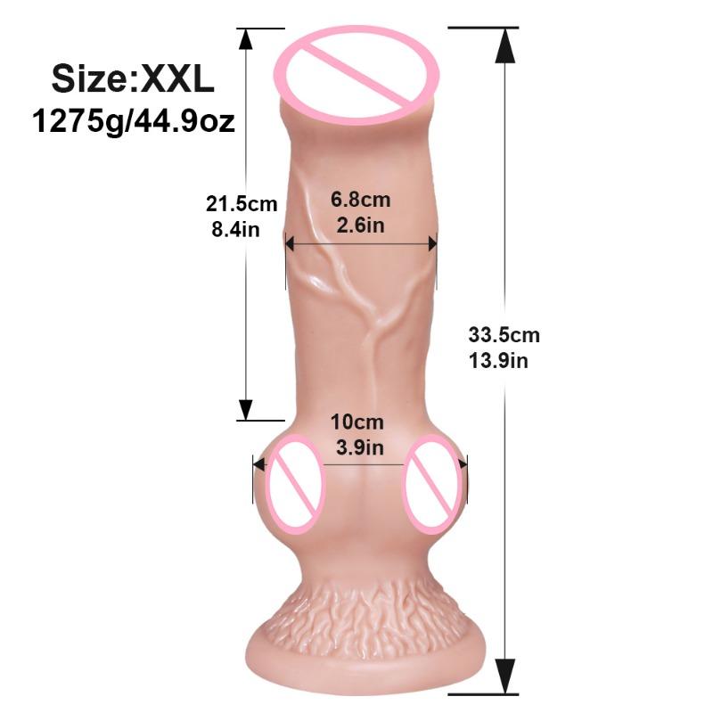 Большой силиконовый фаллоимитатор с животными, секс-игрушка для мужчин и женщин, анальная пробка, пенис, реалистичный фаллоимитатор с собачьим узлом, секс-игрушка, женский мастурбатор, товары для взрослых