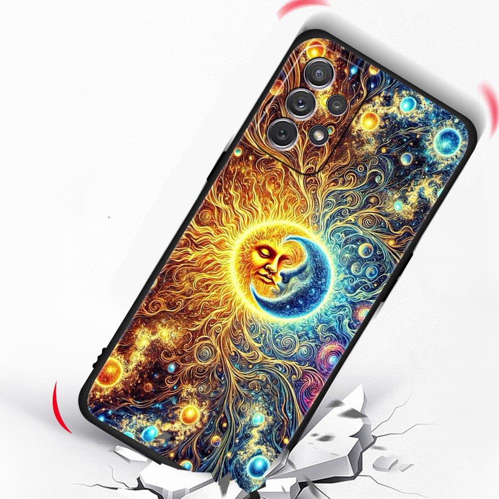 Чехол для телефона Луна Солнце для Samsung Galaxy A17 A07 A55 A35 A25 A15 A05s A33 5G A31 A23 A21s A13 A41 A73 A53 A51 A71 A03s S10