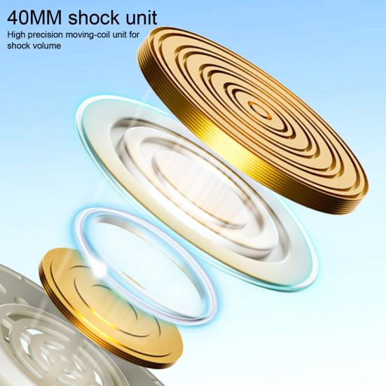 Wireless Over-ear Noise Cancelling Headphones Bluetooth-compatible 5.3 Headphones with Mic Up To 20 Hours Battery Life Gaming Running Sports