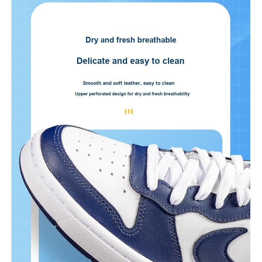 Nike Детские кроссовки Court Borough Mid 2 GS White Signal Blue Blue-Void CD7782-107