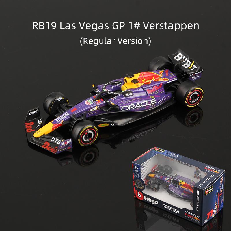 Ббураго 1:43 Ферстаппен F1 Модель автомобиля из сплава Red Bull Racing Rb16B Rb19 Rb20 Rb21 Статическая литая игрушка