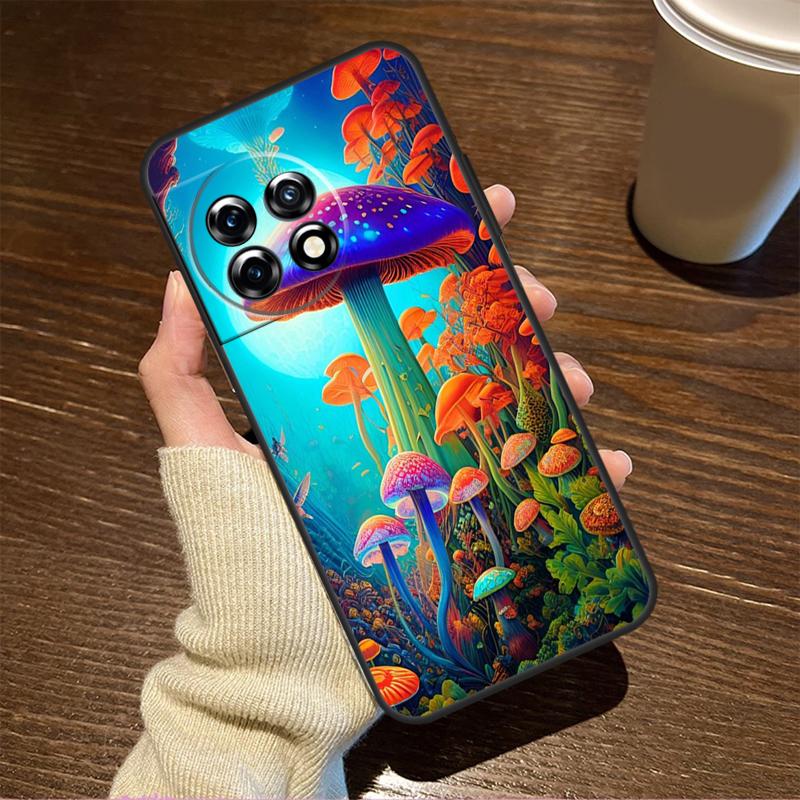 Weird Trippy Mushroom Case For OnePlus 11 8 9 10 Pro 8T 9RT 10R 10T OnePlus Nord 3 CE 2 Lite 2T N10 N20 N30 Cover