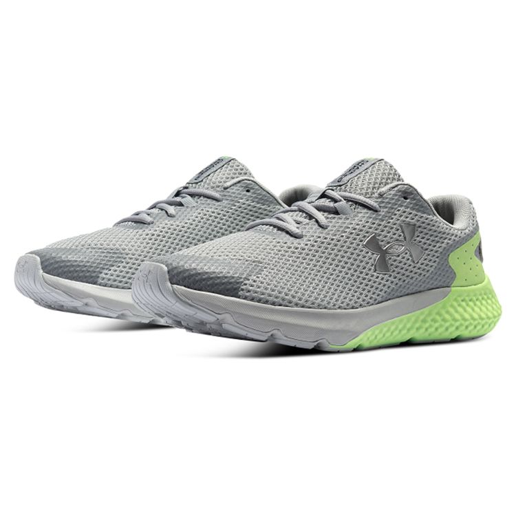 Under Armour Charged Rogue 3 Comfortable Versatile Fabric Low-Top Sneakers Men Sneakers Gray Green 3025857-100