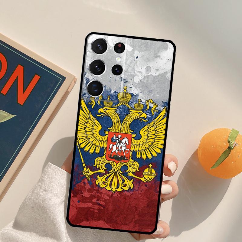 Russia Flag Phone Case For Samsung Galaxy S20 FE S21 S22 S23 Ultra Note 20 Note 10 S8 S9 S10 Plus Cover