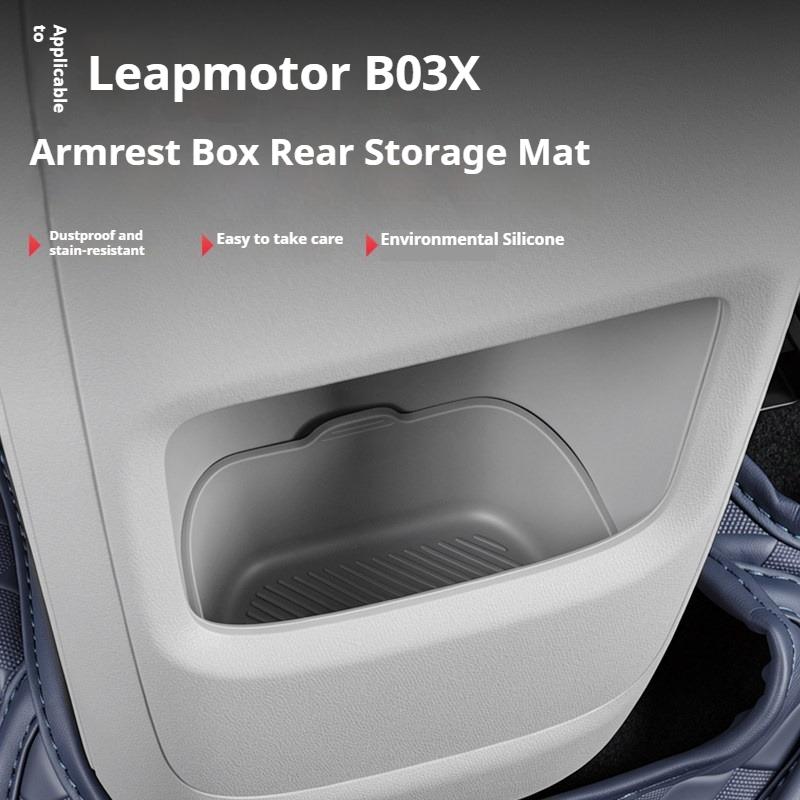 For Leapmotor B03X A10 Car Storage Box Behind Armrest Box Creative Silicone Cup Holder Automotive Interior Modify Accessories