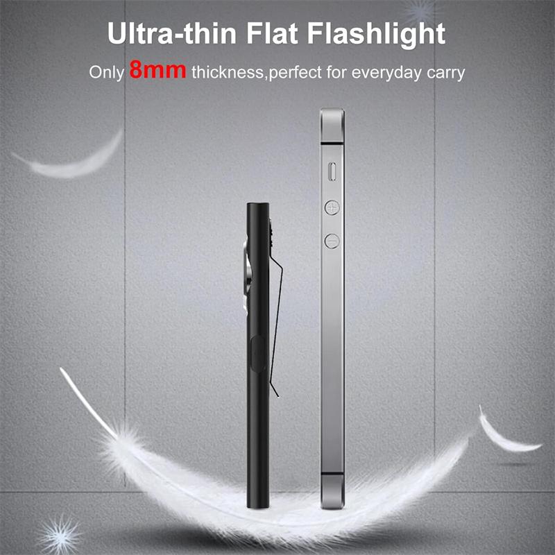 Mini LED Keychain Flashlight Rechargeable EDC Torch with Pen Clip COB Pocket Lantern Work Light with Magnet for Outdoor Camping