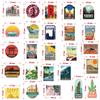 50PCS Outdoor Travel Stickers City Landscape No-Duplicate Stickers Waterproof Vinyl Stamp Stickers for Suitcase Laptop