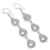Mud Chalcedony Handmade 925 Sterling Silver Jewelry Earring 2.60" P5f53