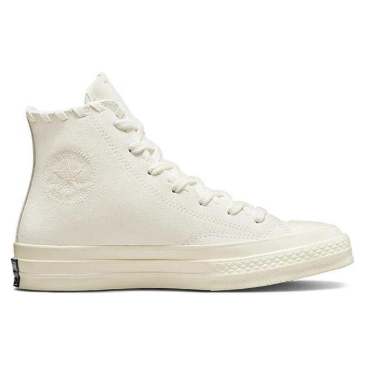 Converse Chuck 70 High Embroidered Floral - Женские кроссовки Egret кремовый натуральный-слоновая кость A04298C