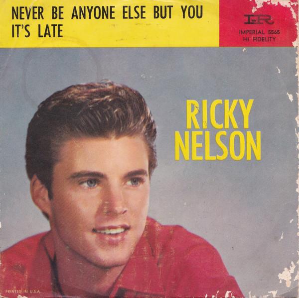 7-дюймовая пластинка RICKY NELSON Its Late Never Be Anyone Else Bu X5565 Imperial 1959 Не Япония Рок Б/у