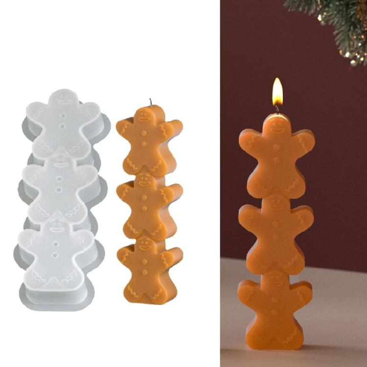 Reusable Holiday Candle Mold Santa Angel Reindeer Silicone Baking Tool For Festive Treats And Home Decoration