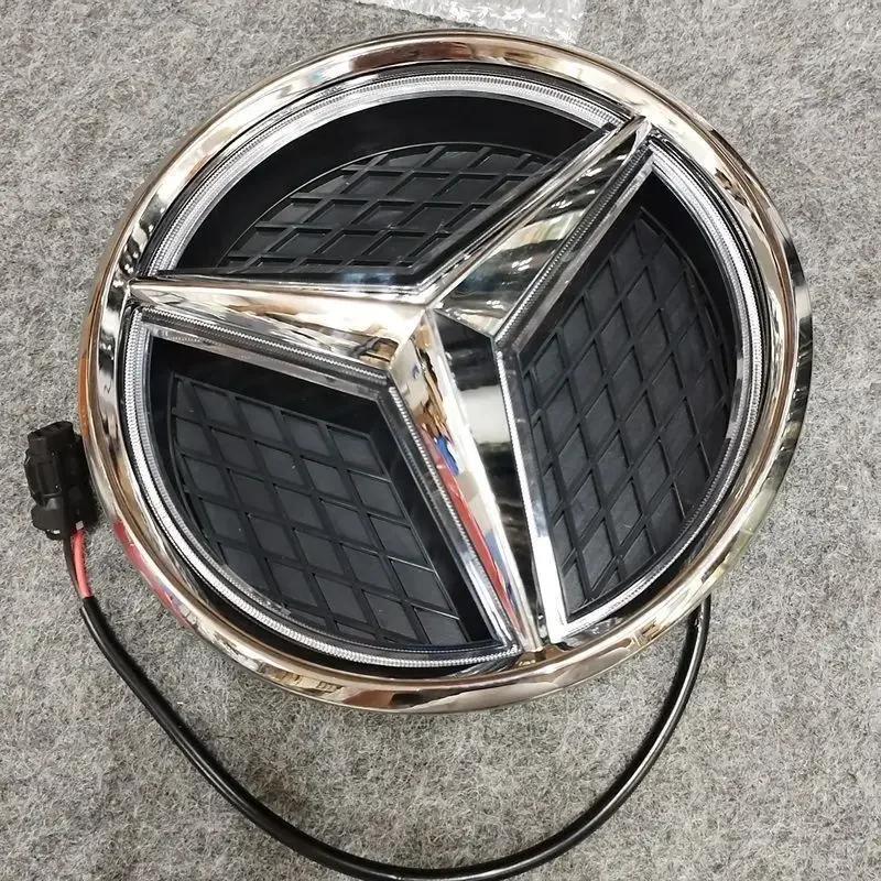 AABGZ1 Car Front Grilled Star Emblem LED Illuminated Logo White Blue Red Light for Mercedes Benz W253 W204 W205 W213 glc gle w166 w176