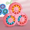 Colorful Bean Fidget Spinner Toy 2-In-1 Rotating Bean Cube Gyro Stress Anxiety Relief Fingertip Spinning Sensory Toy Kids Adults Party Favors