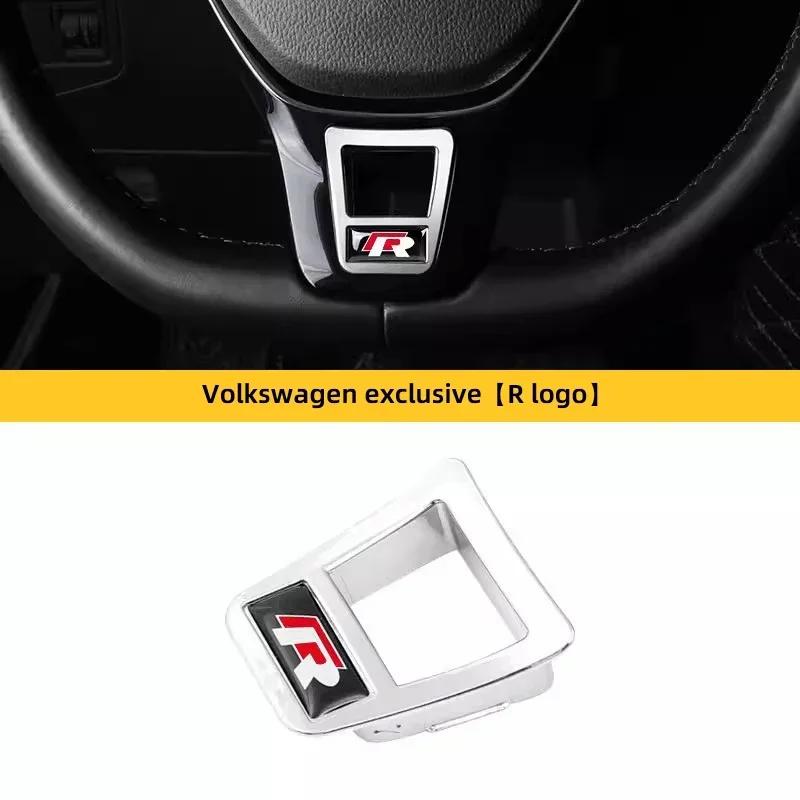 Hijk1 1 шт. ABS Наклейки на отделку руля автомобиля Логотип R Аксессуары Для VW Tiguan Arteon Taigo Caddy Sharan Beetle CC Amarok Транспортировка