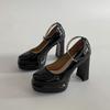 Fashion 2025 Spring Thick Heel Women Mary Jane Shoes Fashion Ankle Strap Ladies Elegant Wedding Party Pumps