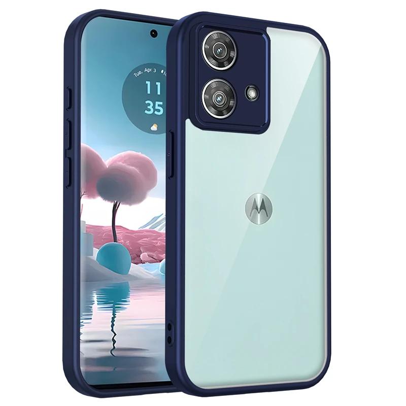 Чехол для Motorola Moto G84 Чехол для телефона Moto G84 Защитная крышка Moto G84 Прозрачный силикон Задняя панель из поликарбоната TPU Бампер Ударопрочный чехол
