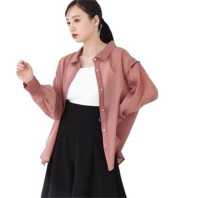 [Jill by Jill Stuart] Прозрачная рубашка-топ 2-в-1