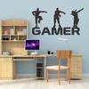 Letter Design Self-Adhesive Decor Gamer Waterproof Wall Home Decal