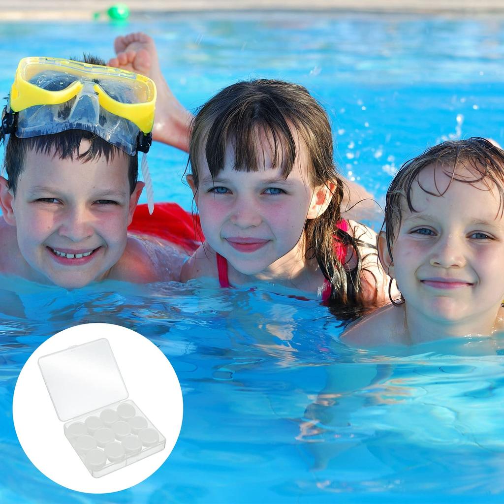 Yorkereynom Силиконовые наушники 12 Ушные водонепроницаемые наушники Храп Ушные наушники Храп Плавание Водонепроницаемые наушники Чехол для самолета В комплекте Заглушки, детали, Заглушки, Заглушки, Заглушки,