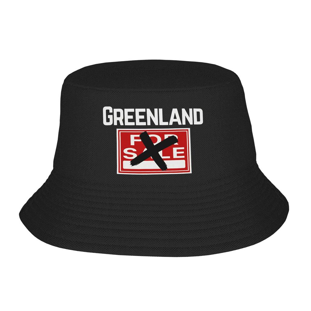 Unisex Greenland Not For Sale  Bucket Hat  Personality FisherUnisex Hats Summer Casual Vacation Caps Street Style Pattern Visor Hat