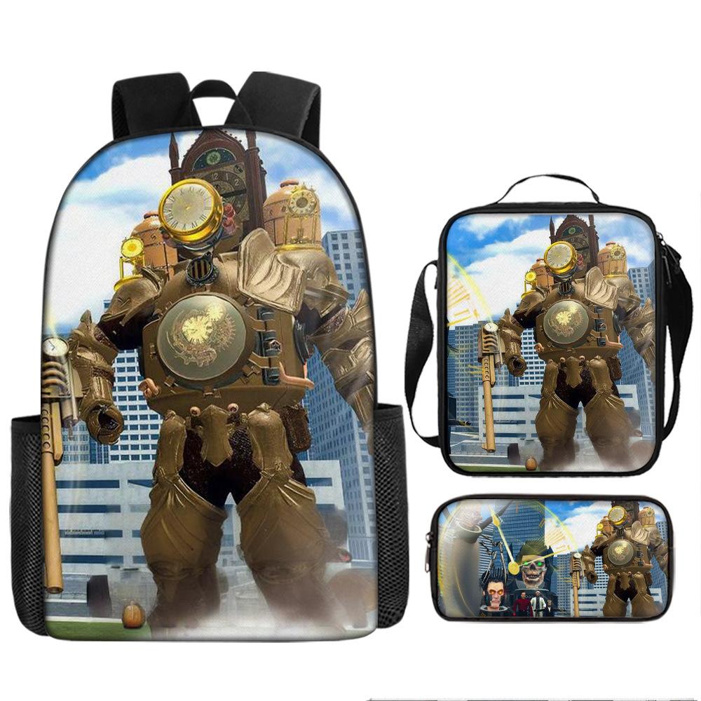 Туалетный человек пародия школьный рюкзак новый ученик рюкзак ранец пенал