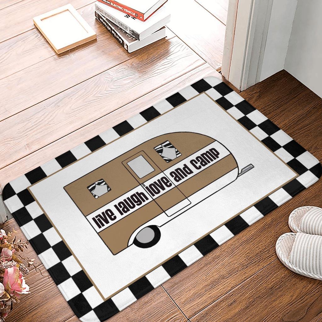 Cute Vintage Motorhome And Camping Quote Doormat Mat Anti-Slip Kitchen Bath Bedroom Rug Carpet