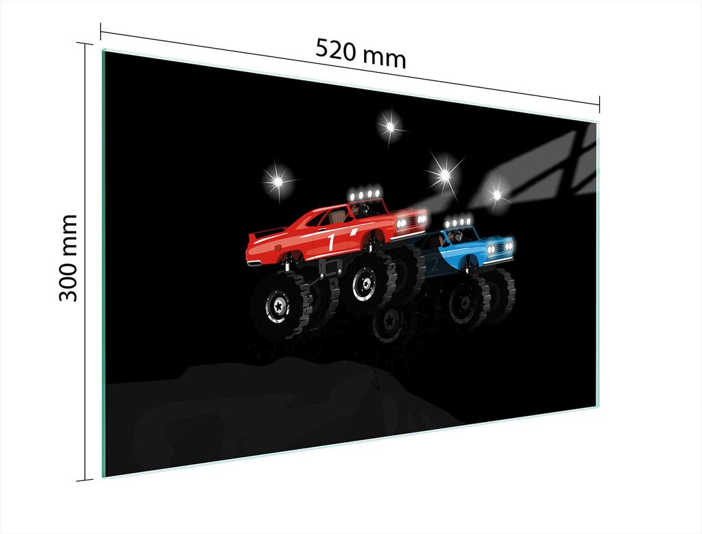 СТЕКЛЯННАЯ ДОСКА ДЛЯ НАРЕЗКИ 52x30 АВТО