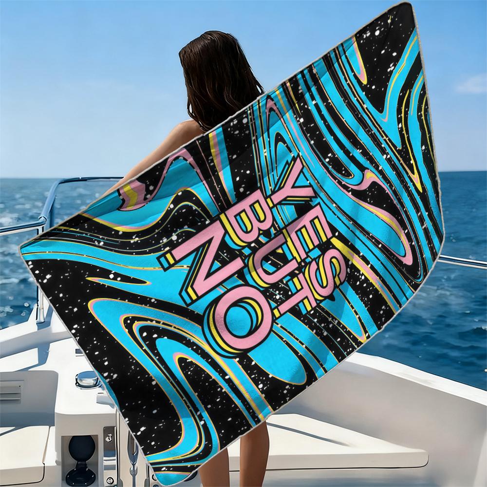 Red TropicalBeach Towel Ultra-fine Fiber Quick Drying Absorbent Beach Swimming Vacationvacation Essentials Gifts