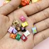 10pcs 9.7*12.6mm Cute Alloy Dripping Candy Beads for Bracelet Necklace Jewelry Making Fashion DIY Beading Material