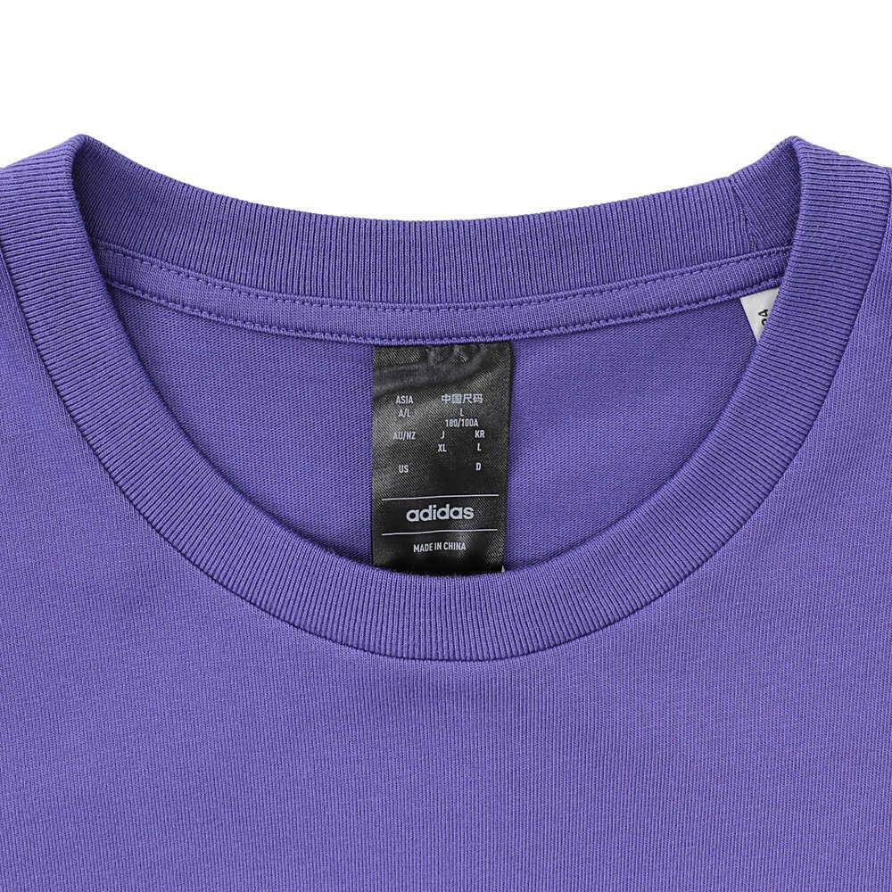 Adidas BB Фото Бренд Логотип Живописный Узор Круглый Вырез Удобная Футболка С Коротким Рукавом Мужские Футболки Фиолетовый JC6127