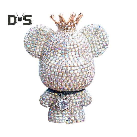 Автомобильный освежитель воздуха со стразами и медведем, крепление к вентиляционному отверстию, длительный аромат, удаление запаха, зажим, тип автомобильного воздуховыпускного отверстия, диффузор для ароматерапии, автомобиль