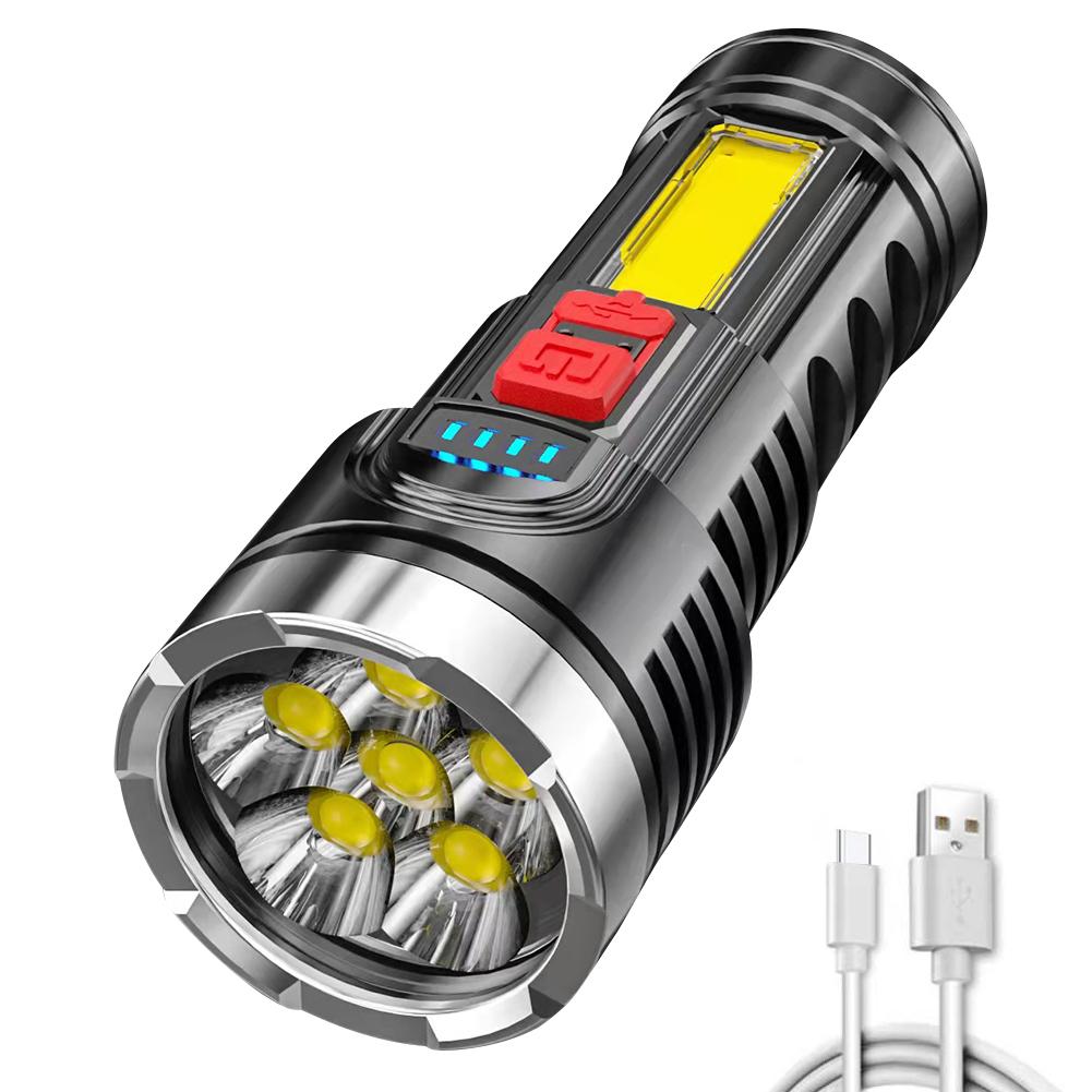 Portable Rechargeable LED Flashlight Super Bright High Power Outdoor Adventure Camping Fishing Emergency Torch Work Light