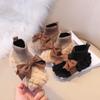 Ботинки Botas Para Niña Velvet Kid Snow Boots Winter Boot Soft Soled Girls Ankle Boot Lightweight Casual Shoes Bow Padded Boots Kid Shoes