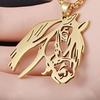Подвеска-ожерелье «Голова лошади», ожерелье-шарм «Силуэт лошади», женское мужское ожерелье с зодиакальным животным, ювелирный подарок на День святого Валентина, день рождения
