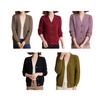 Fall Winter Sweater Coat Single-breasted Thick Knitted Long Sleeve Warm Soft Elastic Buttons Loose One Size Lady Cardigan Sweater Jacket