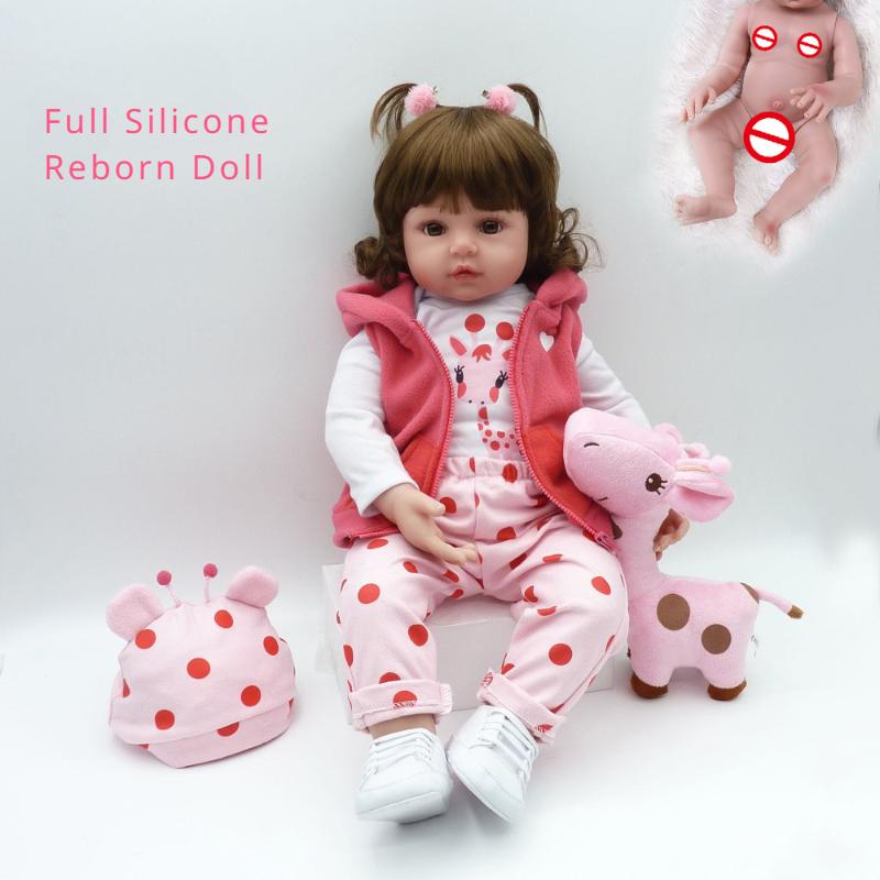 Классическая 18-дюймовая полностью силиконовая кукла Reborn Baby Doll 48 см Реалистичная кукла для новорожденных, игрушки можно положить в воду для купания перед сном, кукла Playmate
