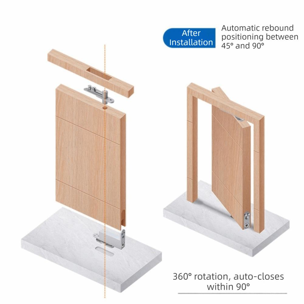 Hydraulic Automatic Door Pivot Hinges 360 Degree Rotating Heaven Earth Hinge Doors Shaft