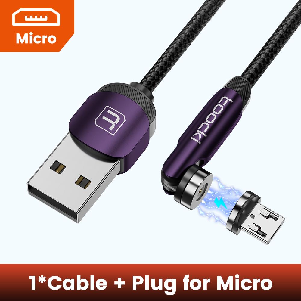 Магнитный кабель Tooki для быстрой зарядки, кабель Micro USB Type C для iPhone, Samsung, Xiaomi, магнитное зарядное устройство, провод для передачи данных мобильного телефона