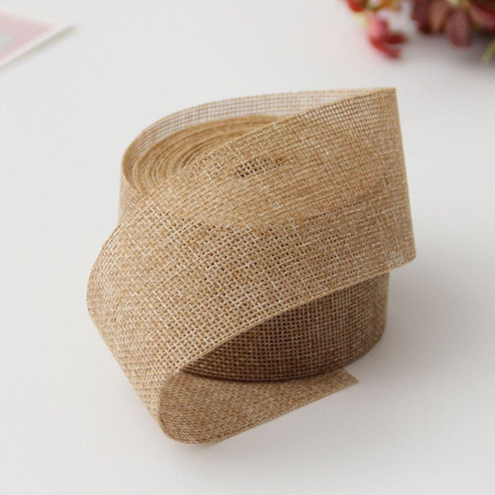 Home Decor Wedding Decoration Bag Wrapping Braided Burlap Ribbon Jute Burlap Ribbon Gift Packing