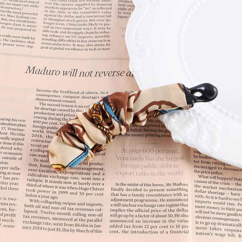 Fabric Crinkled Banana Clip Korean Style Hair Wear New Vertical Clip Daily