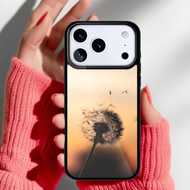 Летающий чехол для телефона с цветком одуванчика для iPhone 17 16 15 14 13 Pro Max Задняя крышка для 12 11 Pro Coque