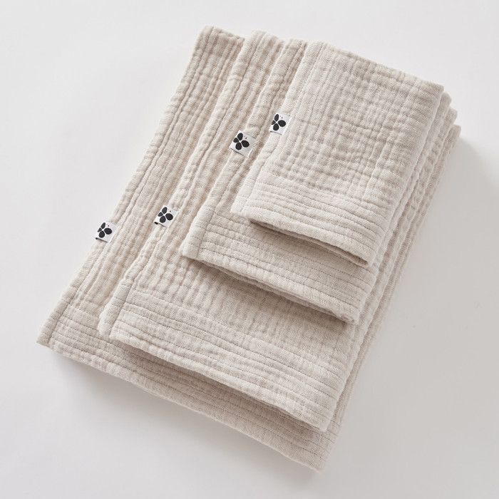 Drap de douche 70 x 130 cm Gaze de coton unie Gaïa - Gaïa Pampa