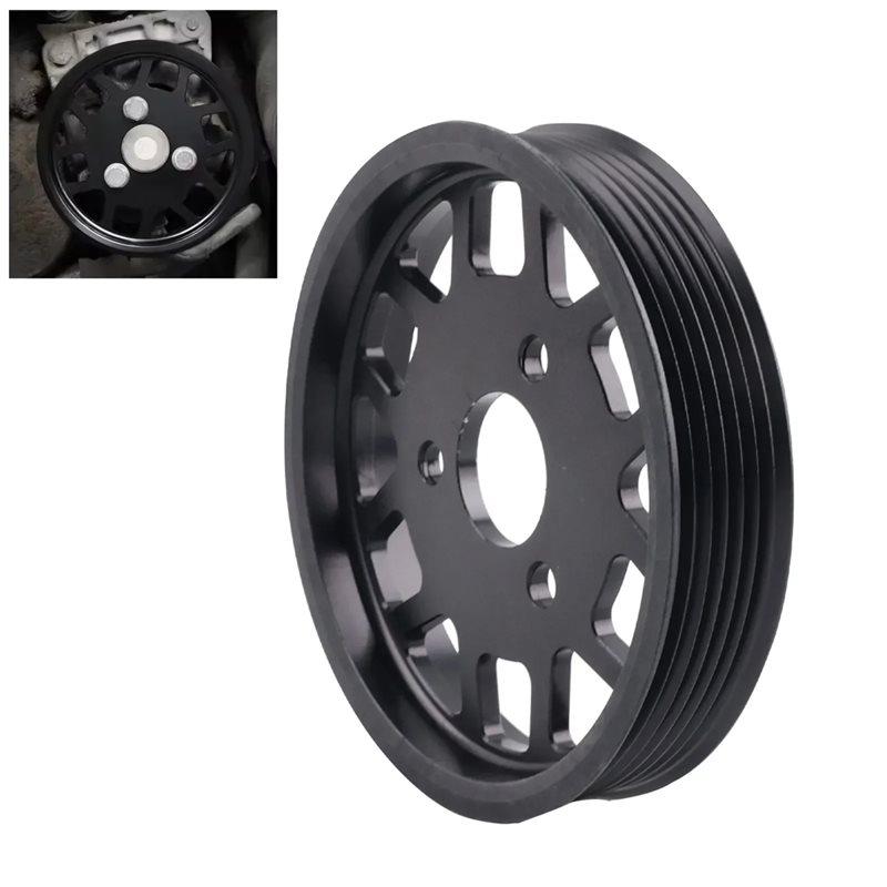 A77T-Premium For BMW M52TU M54 Engine Parts Black Anodized Aluminum Power Steering Pulley For BMW E46 E36 E39 E38 X5 E53 Z3