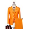 Men's Slim Fit Three-Piece Suit, Multi-Color British Wedding Tuxedo, Plus Size Groomsman Set