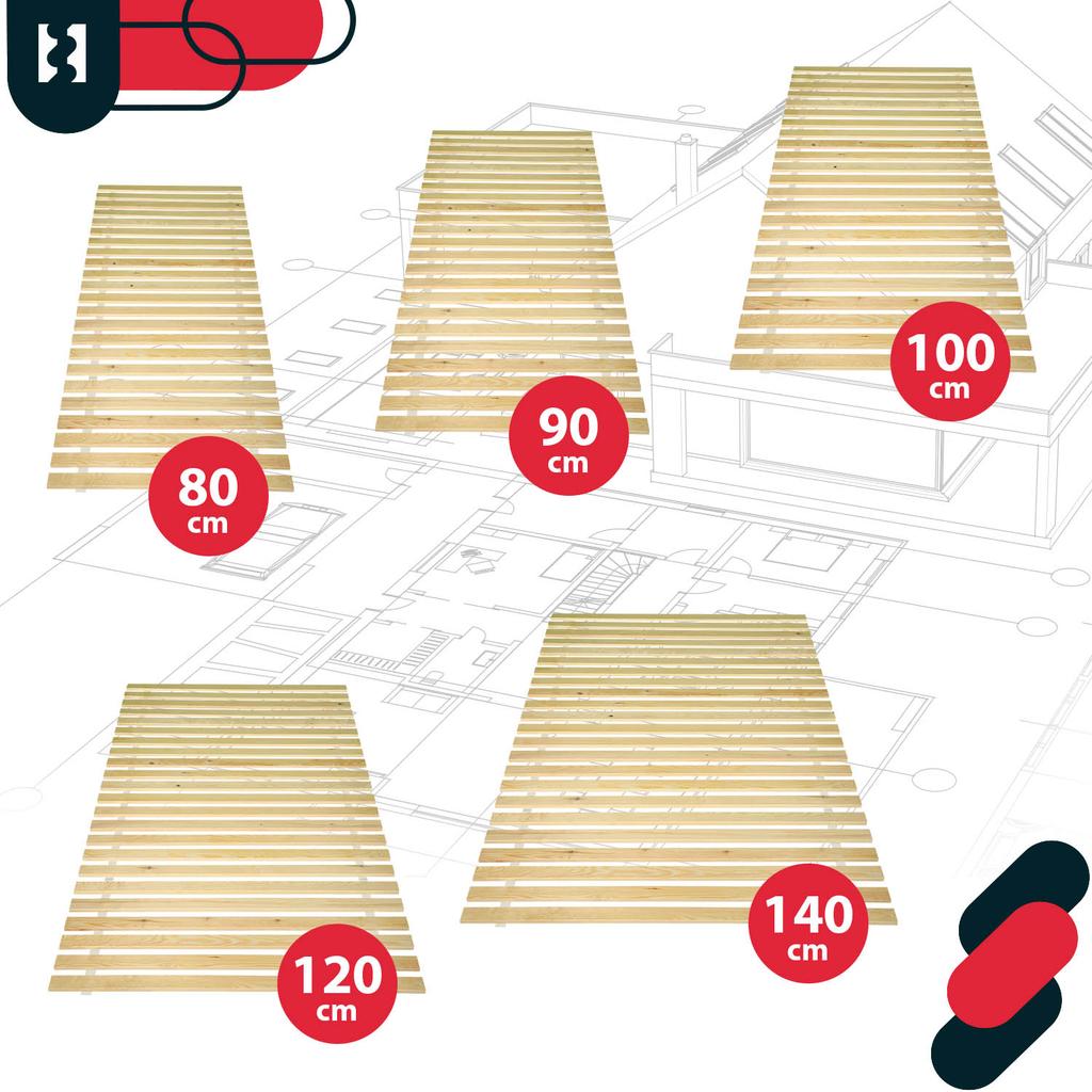 Wooden Bed Frame With Slats On A Tape For A Mattress 90 X 200 Cm