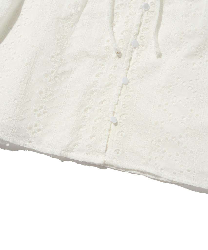 CARGOBROS FOR WOMAN Romantic Eyelet Blouse (Ivory)
